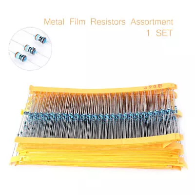 2425Pcs/Set Metal Film Resistor 1% 1/8W 0.125W Resistor Assortment Assorted Kit • $18.72