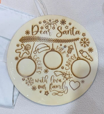 Treats For Santa Board Christmas Eve Christmas Decor Kids Last One! • $25