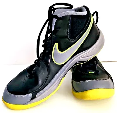 Nike Overplay VII Black SZ 10.5 Gray Neon Green Basketball Shoes 511372-005 Mens • $28.49