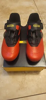 Mavic Cosmic Pro Carbon Red/Black Road Shoes Size 8.5 • $70