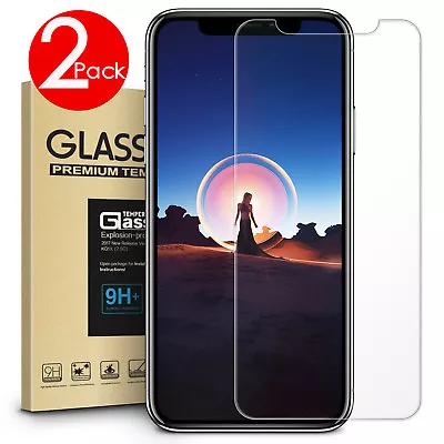 $4.99 • Buy 2 PACK Tempered Glass Film Screen Protector For IPhone X 7 8 6S Plus 4S 5S 5C SE