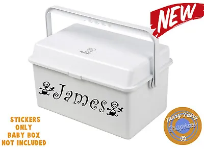 2 Personalised Name Vinyl Sticker Decal For Baby Changing Box Boys Girls Kids  • £4.99