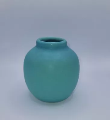 Vintage Blue VAN BRIGGLE Vase Colorado Springs 3 In Tall & 3 In Wide 1940-1960 • $35