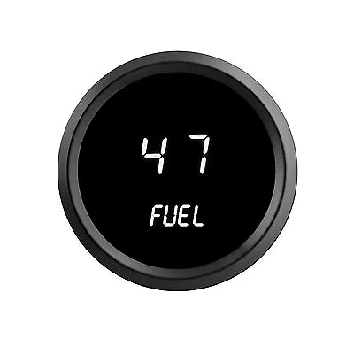 2 1/16  Universal Digital Fuel Gauge White LEDs Black Bezel Lifetime Warranty • $41.75