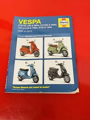 Vespa Gts Gtv Lx Lxv 2005 To 2010 Used Haynes Service And Repair Manual • $12.63