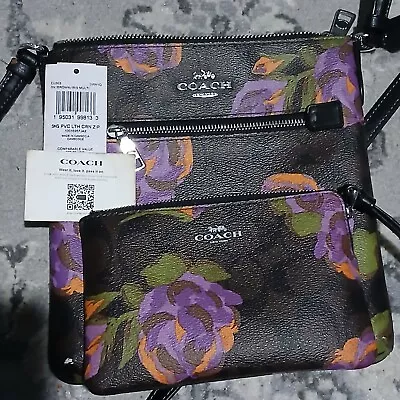  COACH Rowan File Bag + Wristlet With Floral • $89.99