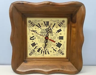 New England Clock Company-  Home Is Where The Heart Is  - Vintage Wall Clock • $23