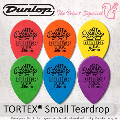 $9.59 • Buy 🐢 TORTEX® Small Teardrop Guitar Picks 🎸Genuine Jim Dunlop® Best Plectrums 423R