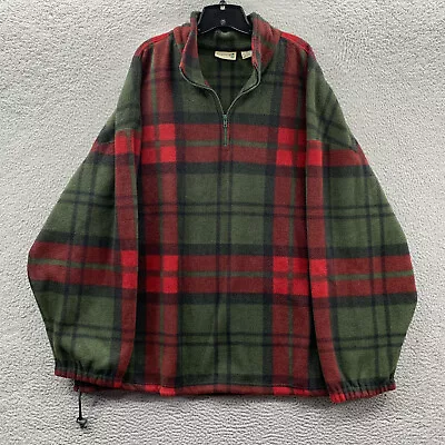 FIELDMASTER Shirt Mens XXL Button Up Flannel Plaid Long Sleeve Green* • $19.95