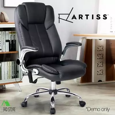 $160.65 • Buy RETURNs Artiss 8 Point Massage Office Chairs Computer Desk Chairs Armrests Black