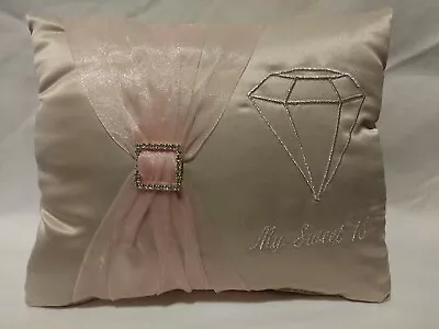 $17.50 • Buy NEW Sweet Sixteen Kneeling Pillow Beige & Pink Embroidered With Silver Lettering