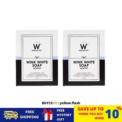 2 X Wink White Gluta Soap Whitening Body Pure Face Lightening Skin Cleansing 80g • $21.80