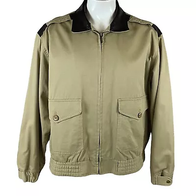 Vintage Neil Cooper Jacket Men’s XXL Aviation Bomber Flight Cotton Leather R1 • $68.95