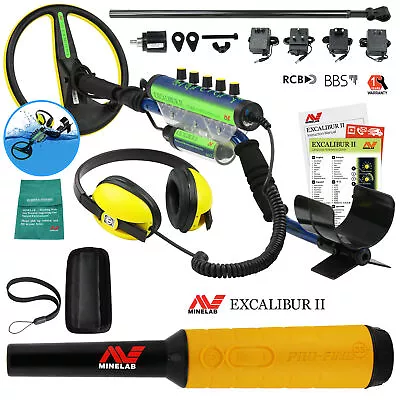 Minelab Excalibur II 1000 Waterproof Metal Detector With Pro Find 35 Pinpointer • $1798