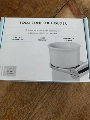 £8.50 • Buy John Lewis Solo Tumbler Holder. Toothbrush Holder. Bathroom Accesories Bnib
