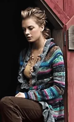 Anthropologie Moth Wool/alpaca Blend Rainbow Cardigan • $40