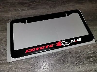 $24 • Buy Mustang Coyote Badge Stainless Steel License Plate Frame For Ford 5.0 GT Models