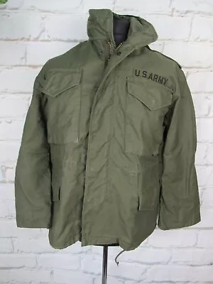 Vintage 1983 US Army M65 Olive Green Jacket Small X-Short • £65