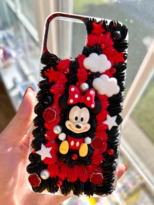 $45 • Buy Minnie Mouse Disney Decoden Phone Case Handmade Diy