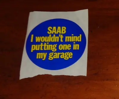 1980s  SAAB Promo Sticker • $7.95