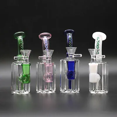 4  Mini Small Fixed Stem Pyrex Color Glass Tobacco Hookah Bong • $24.95