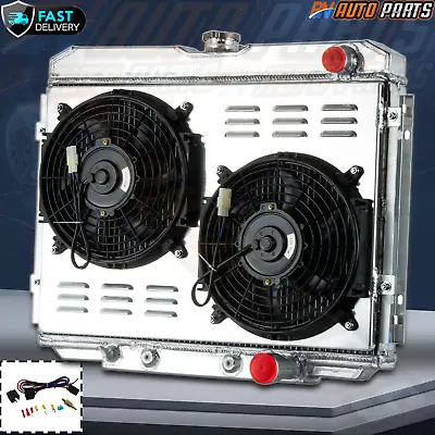 3 Row Radiator +Shroud Fan+Relay For 1967-1970 Ford Mustang/Mercury Cougar V8 • $179.55