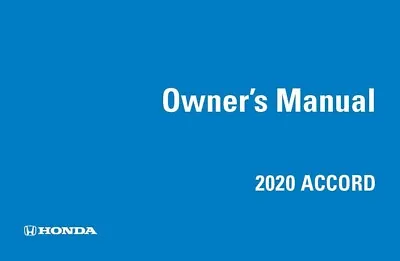 2020 Honda Accord Sedan Owners Manual User Guide Reference Operator Book • $39.49