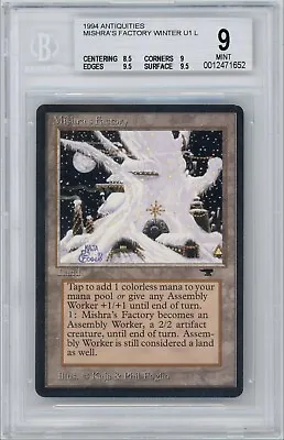 Mishra's Factory (Winter) Antiquities # 80d Magic The Gathering BGS 9! • $2689.99