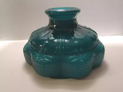 Beautiful Antique Cased Glass Oil Lamp Shade Green 10  Fitter • $99