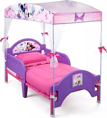 Delta Children Minnie Mouse Canopy Toddler Bed Purple • $90.89