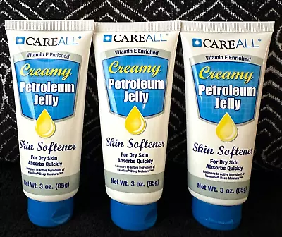 3 Careall Creamy Petroleum Jelly Skin Softener Compare Vaseline Deep Moisture • $15.95