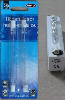 2x 250w & 1x 330w 118mm Linear Halogen Bulb • £3