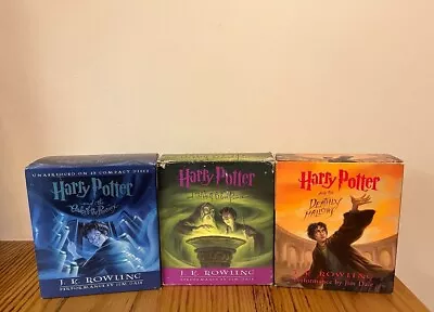 Lot 3  AUDIOBOOKS  Harry Potter   Book #5 6 7  Unabridged  ~  Jim Dale • $20
