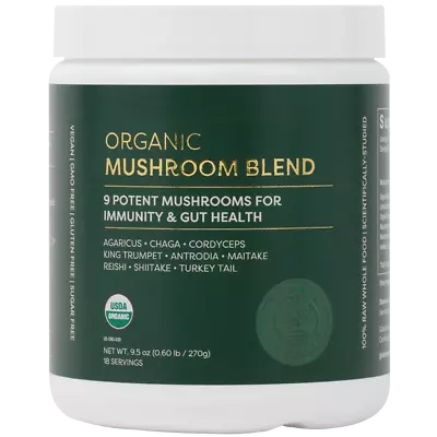 Global Healing Organic Mushroom Blend Powder Supplement - 9.5 Oz 18 Servings • $54.95