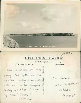 Caldey Island From Giltar RP Real Photo  • £6.10