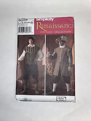 Simplicity Sewing Pattern 4059 Men’s Renaissance Costume - All Sizes U Pick • $16.99