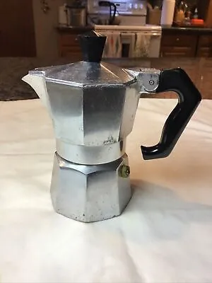 Vtg 1977 ZANZIBAR Moka Pot 1 CUP Stovetop Aluminum Coffee Espresso Maker ITALY • $29.90