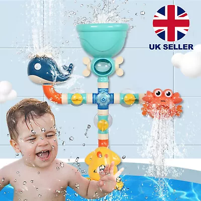 Baby Bath Toy Water Spray Whale Squid Crab Model Kids Bath Suction Water Toys • £7.89