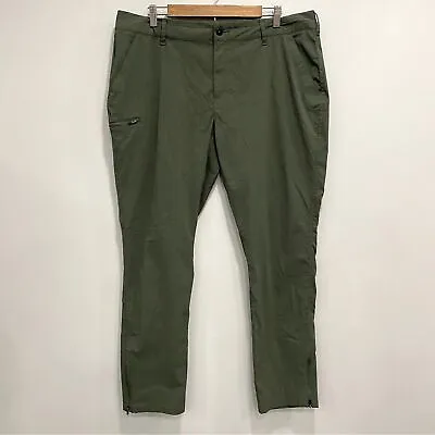 MARMOT Women’s Raina Army Green Water Resistant Nylon Hiking Pants Stretch Sz 16 • $24.99