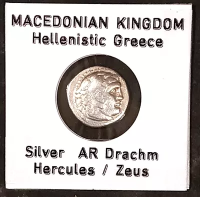 MACEDONIA Hellenistic GREECE AR Drachm  Hercules / Zeus Alexander III Macedonian • $109