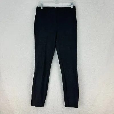 J. Crew Dark Gray Skinny Ankle Pixie Pants Womens Stretch Pull On Zip Size M • $19.99