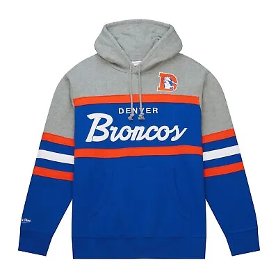 NWT Denver Broncos Mitchell & Ness Head Coach Pullover Hoodie $110 • $60