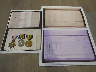 Ww1 Medal Trio To 52772 Pte Colin George Maclean Ramc • £95