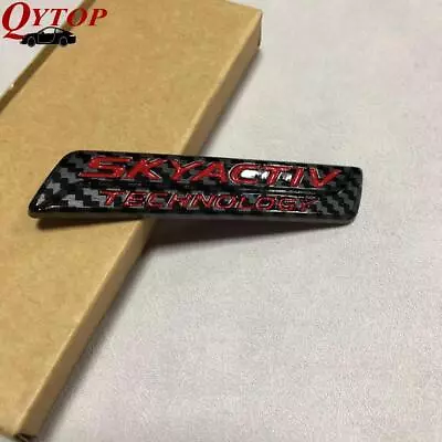 Red Carbon Fiber SKYACTIV TECHNOLOGY Rear Trunk Emblem Badge CX-5 MX-5 Nameplate • $18.59