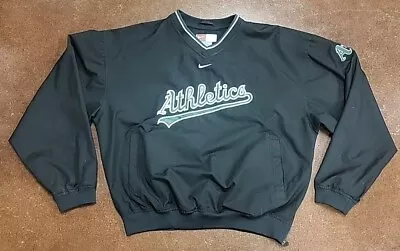 Vtg Oakland Athletics A's Batting Practice Style Windbreaker Pullover Nike Team  • $64.99