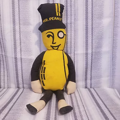 Vintage PLANTERS MR PEANUT Plush Pillow Advertising Rag Doll 1960 S • $12.99