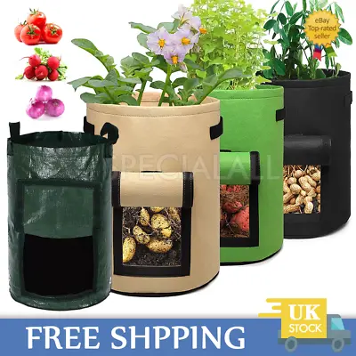 £3.59 • Buy 5/7/10Gallon Growing Bags Tomato Potato Planting Bag Vegetable Planter Container