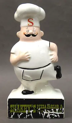 1950's SHAKEY'S PIZZA PARLOR Chef Mascot 6  Tall Ceramic Still Bank Advertising • $64.99