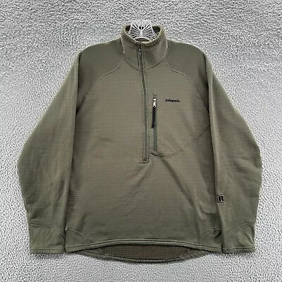 Patagonia Sweater Mens M Green Waffle Knit R1 Regulator Pullover MARS Military • $149.99