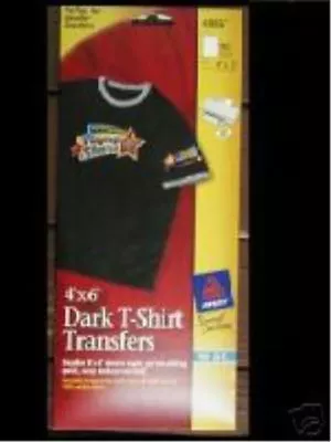 Avery 4385 Dark T Shirt Transfers Iron On Transfers 4 X 6 Size 10 SHEETS • $8.49